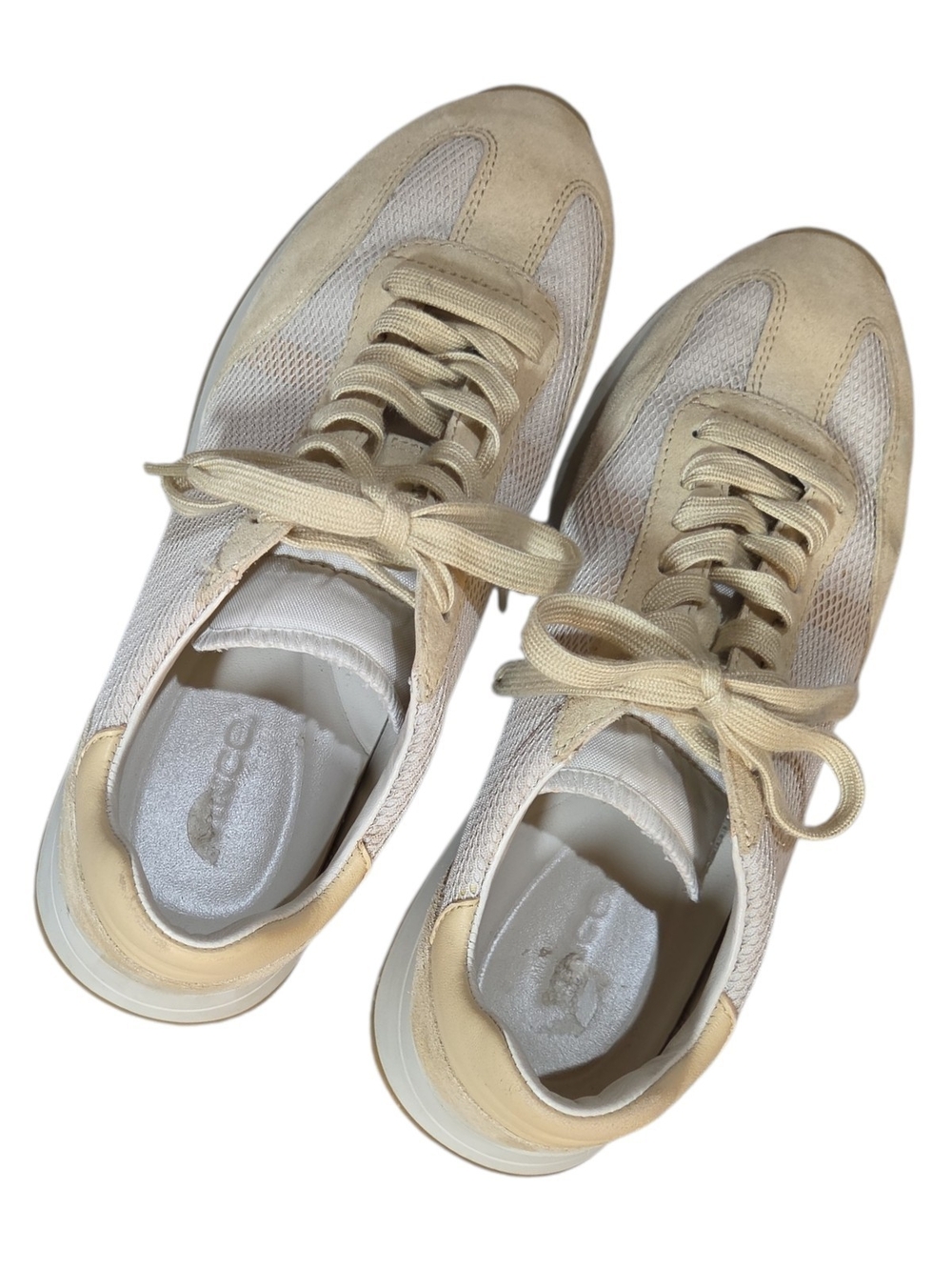 Vince "Ohara" Beige Mesh & Suede Lace-Up Sneaker Size 9.5M - Picture 4 of 11